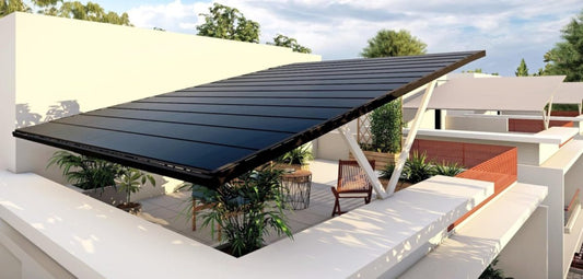 Fotovoltaico su una terrazza