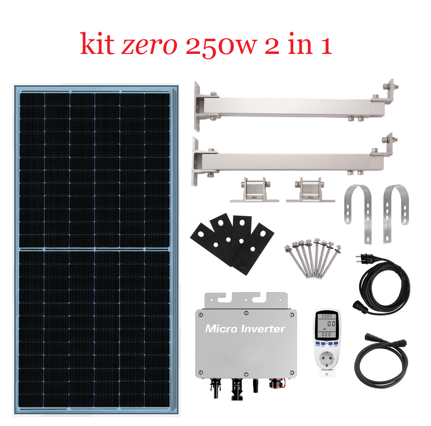 Kit Pannello Fotovoltaico Plug and Play 250 Watt - Zero