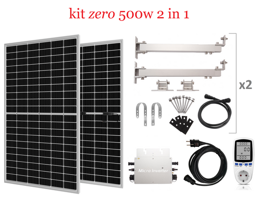 Kit Pannello Fotovoltaico Plug and Play 500 Watt